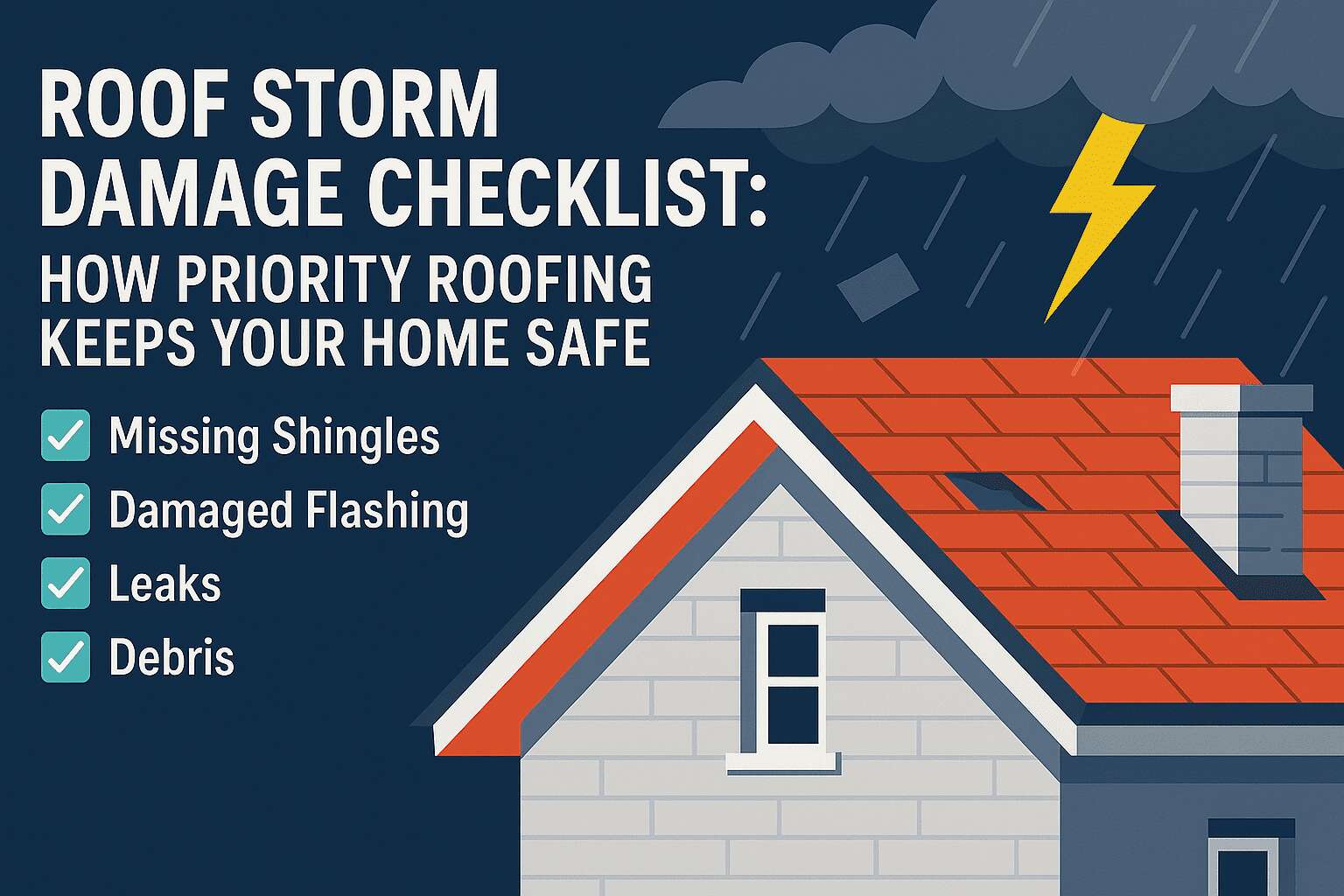 Roof Storm Damage Checklist: How Priority Roofing Keeps Your Home Safe ...